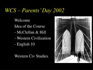 WCS – Parents’ Day 2002