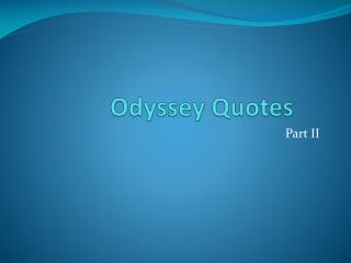 Odyssey Quotes