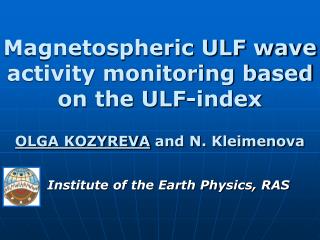 Magnetospheric ULF wave activity monitoring based on the ULF-index