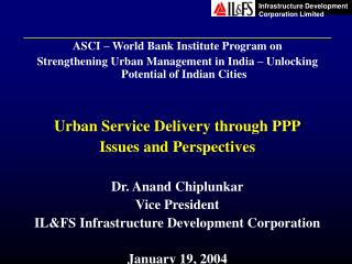 ASCI – World Bank Institute Program on