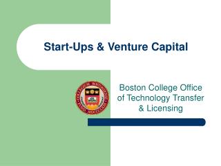 Start-Ups &amp; Venture Capital