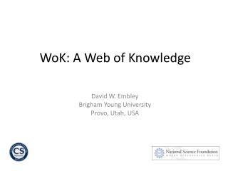 WoK: A Web of Knowledge