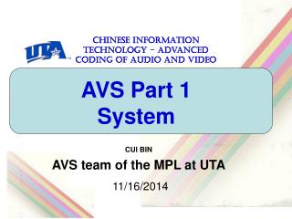 AVS Part 1 System
