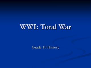 WWI: Total War