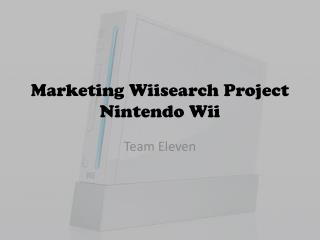 Marketing Wiisearch Project Nintendo Wii