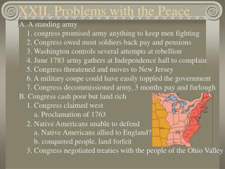 XXII. Problems with the Peace