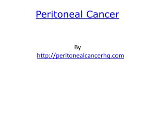 peritoneal cancer