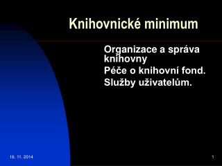 Knihovnické minimum