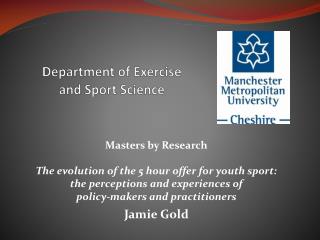 Department of Exercise and Sport Science