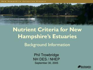 Nutrient Criteria for New Hampshire’s Estuaries