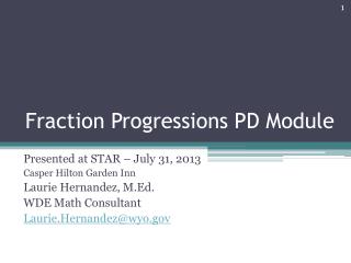 Fraction Progressions PD Module