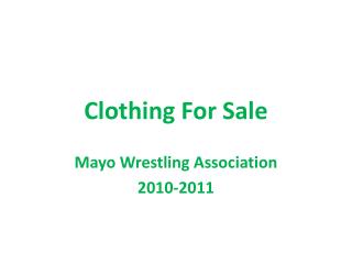 Clothing For Sale