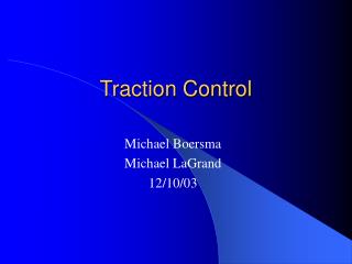 Traction Control