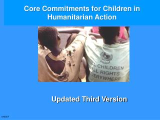 Core Commitments for Children in Humanitarian Action