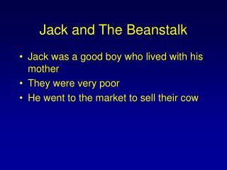 Jack and The Beanstalk