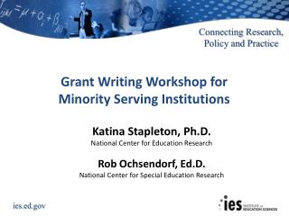 Grant Writing Workshop for Minority Serving Institutions