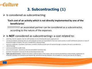 3. Subcontracting (1)
