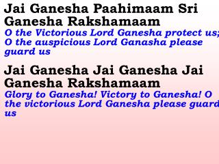 Ver06 Jai Ganesha Paahimaam Sri Ganesha Rakshamaam