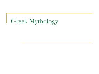 Greek Mythology