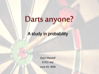 Darts anyone?