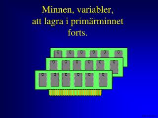 Minnen, variabler, att lagra i primärminnet forts.