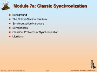 Module 7a: Classic Synchronization