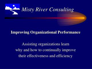 Misty River Consulting