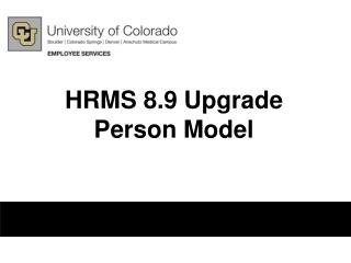 HRMS 8.9 Upgrade Person Model