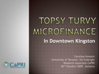 Topsy turvy Microfinance