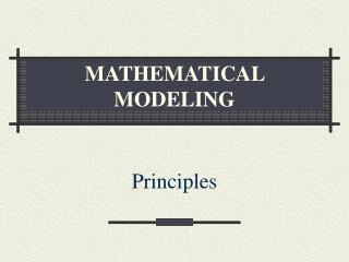 MATHEMATICAL MODELING