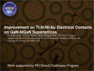 Improvement on Ti/Al/Ni/Au Electrical Contacts on GaN/AlGaN Superlattices