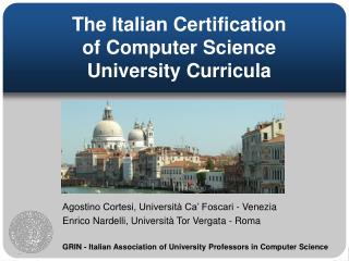 The Italian Certification of Computer Science University Curricula