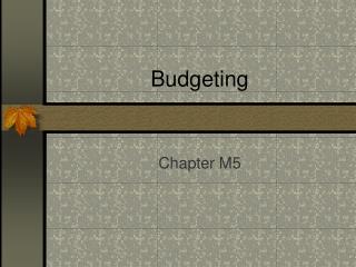 Budgeting