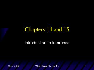 Chapters 14 and 15