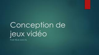 Conception de jeux vidéo