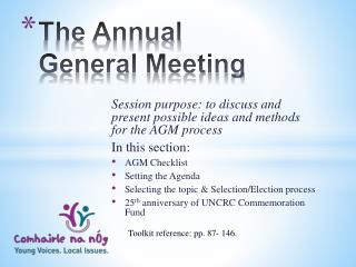 The Annual General Meeting