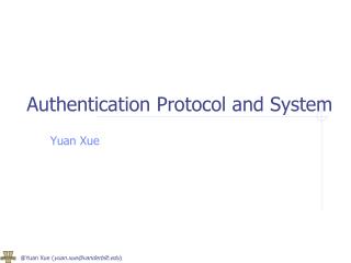 Authentication Protocol and System