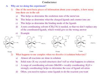 Conductance Why are we doing this experiment?