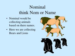 Nominal think Nom or Name