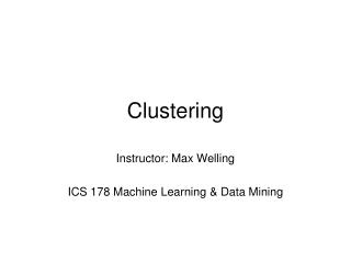 Clustering