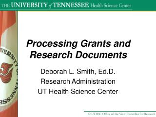 Processing Grants and Research Documents