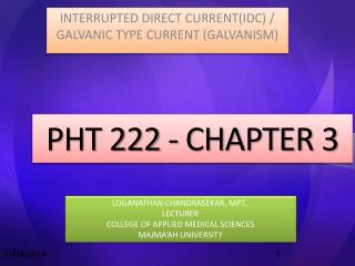 PHT 222 - CHAPTER 3