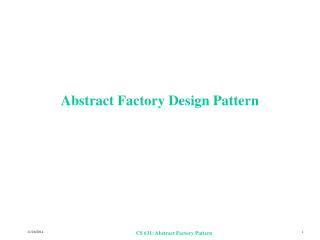 Abstract Factory Design Pattern