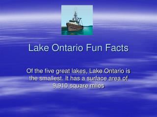 Lake Ontario Fun Facts