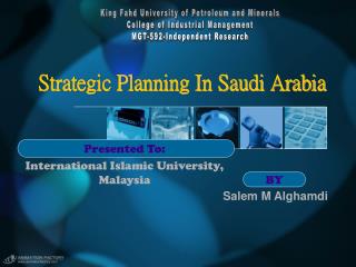 Strategic Planning In Saudi Arabia
