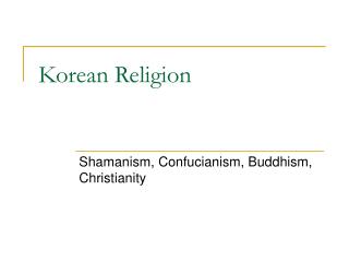 Korean Religion
