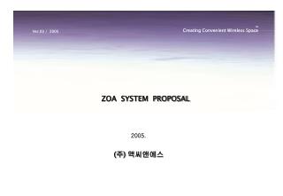 ZOA SYSTEM PROPOSAL
