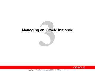 Managing an Oracle Instance