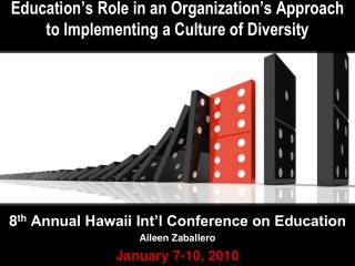 Education’s Role in an Organization’s Approach to Implementing a Culture of Diversity