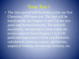 Term Test 1